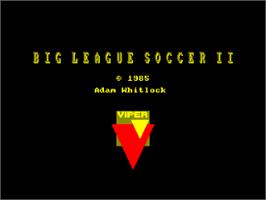 Title screen of Big League Soccer 2 on the Amstrad CPC.