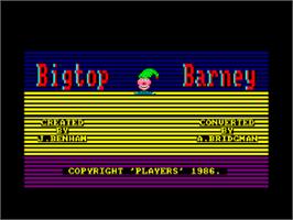 Title screen of Bigtop Barney on the Amstrad CPC.