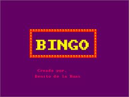 Title screen of Bingo on the Amstrad CPC.