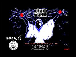 Title screen of Black Magic on the Amstrad CPC.