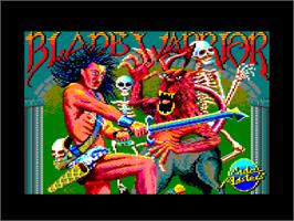 Title screen of Blade Warrior on the Amstrad CPC.