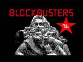 Title screen of Blockbusters (Domark) on the Amstrad CPC.