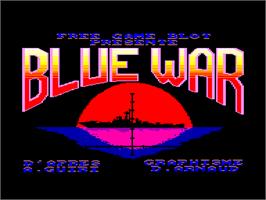 Title screen of Blue War on the Amstrad CPC.
