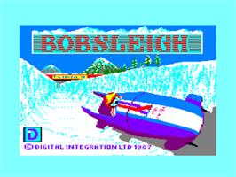 Title screen of Bobsleigh on the Amstrad CPC.