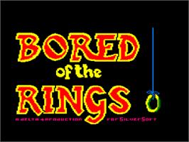 Title screen of Bored Of The Rings on the Amstrad CPC.