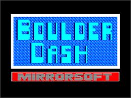 Title screen of Boulder Dash on the Amstrad CPC.