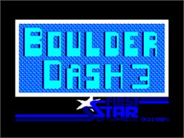 Title screen of Boulder Dash 3 on the Amstrad CPC.