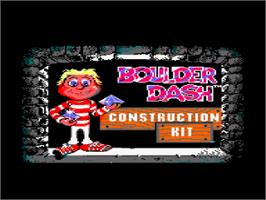 Title screen of Boulder Dash Construction Kit on the Amstrad CPC.