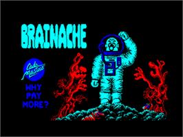 Title screen of Brainache on the Amstrad CPC.