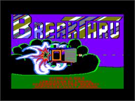 Title screen of BreakThru on the Amstrad CPC.