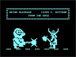 Title screen of Brian Bloodaxe on the Amstrad CPC.