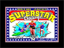Title screen of Brian Jacks Superstar Challenge on the Amstrad CPC.