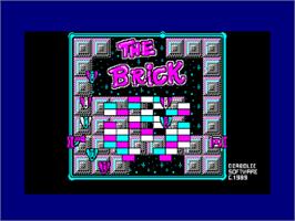 Title screen of Brick, The on the Amstrad CPC.