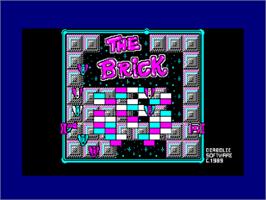 Title screen of Brick on the Amstrad CPC.