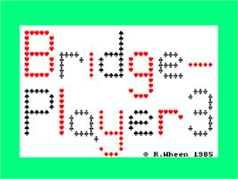 Title screen of Bridge Player 3 on the Amstrad CPC.