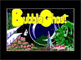 Title screen of Bubble Ghost on the Amstrad CPC.