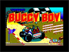Title screen of Buggy Boy on the Amstrad CPC.