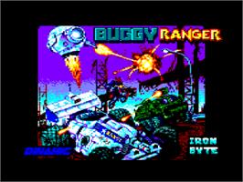 Title screen of Buggy Ranger on the Amstrad CPC.