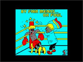 Title screen of By Fair Means or Foul on the Amstrad CPC.