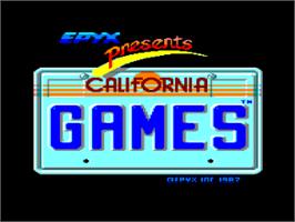 Title screen of California Games on the Amstrad CPC.