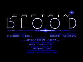 Title screen of Captain Blood on the Amstrad CPC.