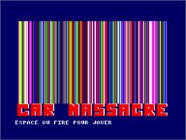 Title screen of Car Massacre on the Amstrad CPC.