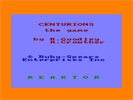 Title screen of Centurions on the Amstrad CPC.