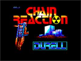 Title screen of Chain Reaction on the Amstrad CPC.