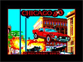 Title screen of Chicago 90 on the Amstrad CPC.