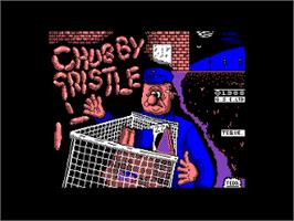 Title screen of Chubby Gristle on the Amstrad CPC.
