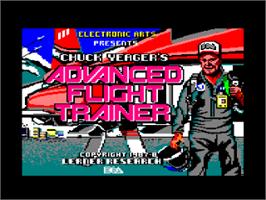 Title screen of Chuck Yeager's Advanced Flight Trainer on the Amstrad CPC.