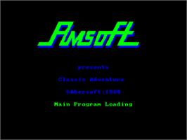 Title screen of Classic Adventure on the Amstrad CPC.