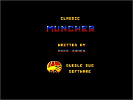 Title screen of Classic Muncher on the Amstrad CPC.