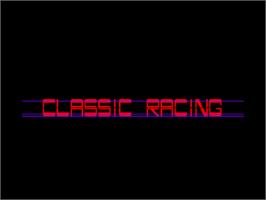 Title screen of Classic Racing on the Amstrad CPC.