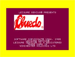 Title screen of Cluedo on the Amstrad CPC.