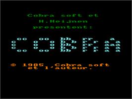 Title screen of Cobra (Loriciels) on the Amstrad CPC.