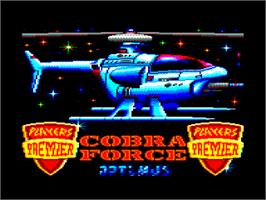 Title screen of Cobra Force on the Amstrad CPC.