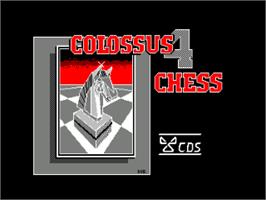 Title screen of Colossus Chess 4 on the Amstrad CPC.