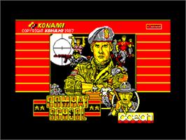 Title screen of Combat School on the Amstrad CPC.