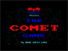 Title screen of Comet Game, The on the Amstrad CPC.