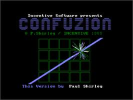 Title screen of Confuzion on the Amstrad CPC.