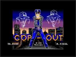 Title screen of Cop-Out on the Amstrad CPC.