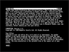 Title screen of Corruption on the Amstrad CPC.