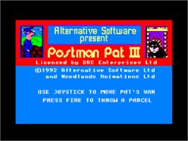 Title screen of Cosmic Relief: Prof. Renegade to the Rescue on the Amstrad CPC.