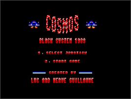 Title screen of Cosmos on the Amstrad CPC.