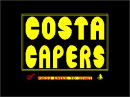 Title screen of Costa Capers on the Amstrad CPC.