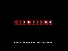 Title screen of Countdown on the Amstrad CPC.