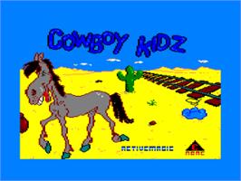 Title screen of Cowboy Kidz on the Amstrad CPC.