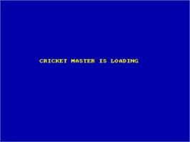 Title screen of Cricket Master on the Amstrad CPC.