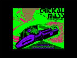 Title screen of Critical Mass on the Amstrad CPC.